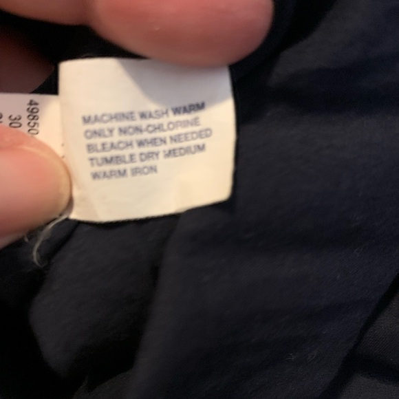 Gap Linen & Cotton Blend Navy Blue Summer Sleeveless Dress with Pockets & Lace 4 - Picture 5 of 7